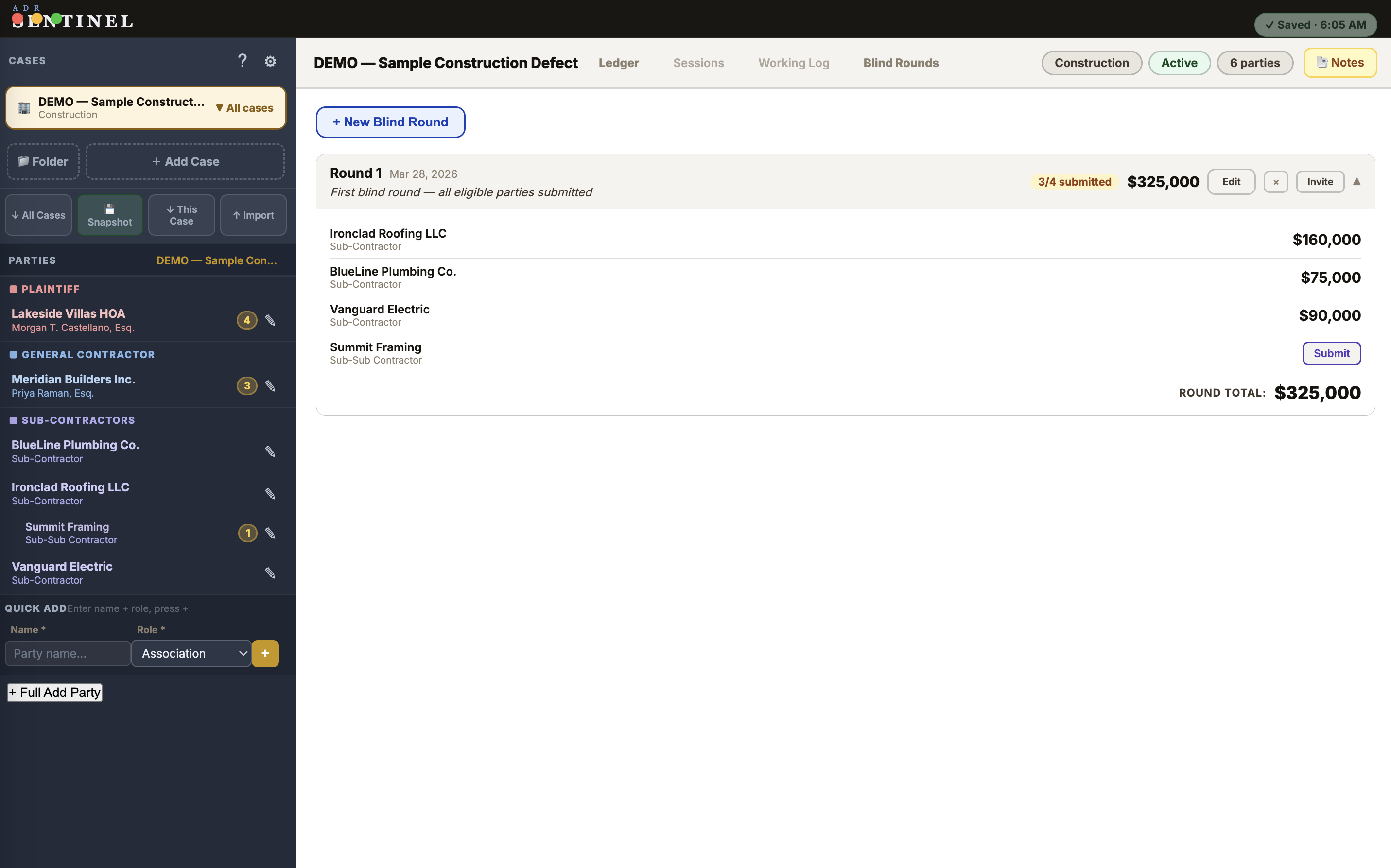 Collect blind-round contributions without anchoring
